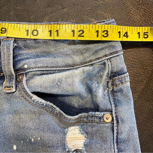 Kancan Distressed Raw Hem Fray Estilo Destroyed Crop Ankle Jeans Size 24 - Picture 10 of 13